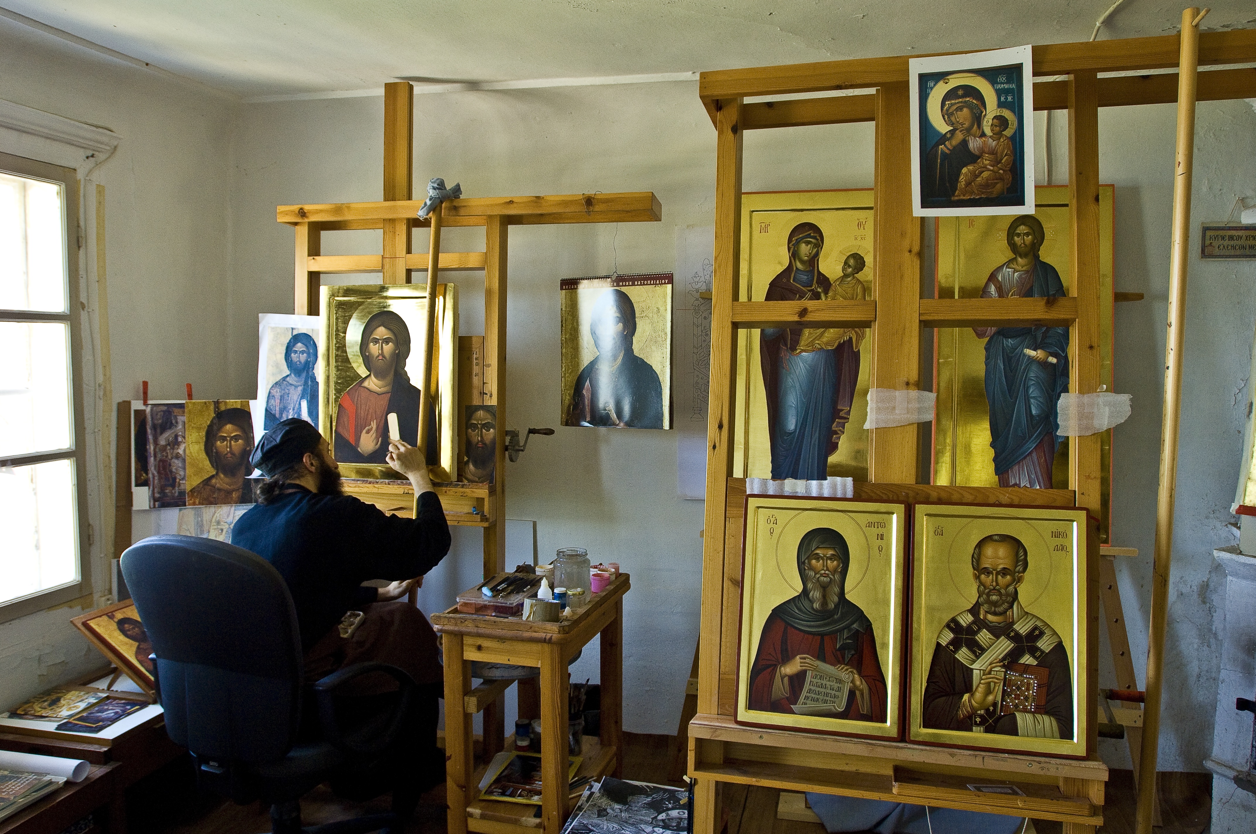 Монастырь Афон иконописная мастерская