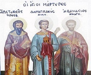 Κυπρίων μαρτύρων Αριστοκλέους ιερέως, Δημητριανού διακόνου και Αθανασίου αναγνώστου