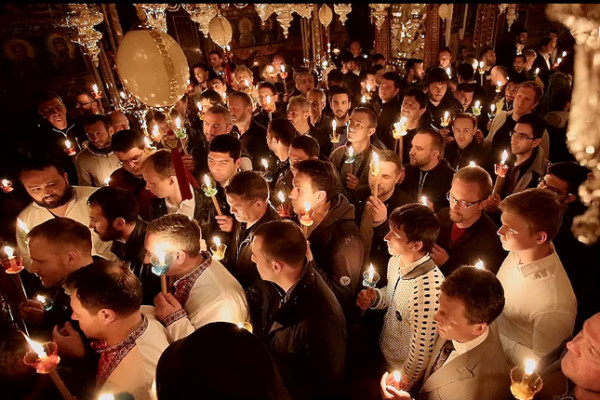 Η Ακολουθία της Ανάστασης και ο Εσπερινός της Αγάπης στην Ιερά Μονή Βατοπαιδίου, 2015